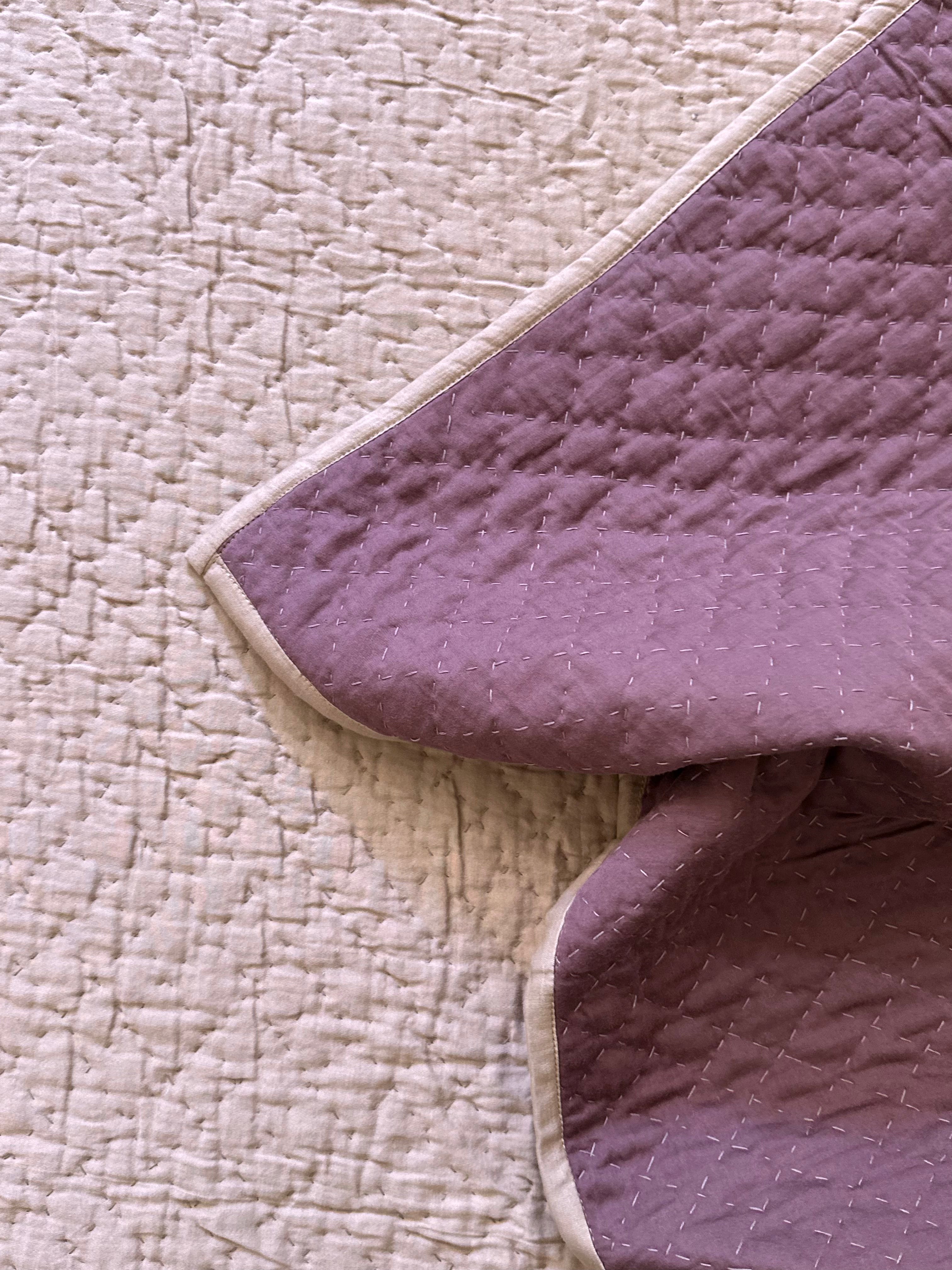 Dusky Rose Reversible Quilt Set