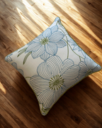 Blue Camellia Cushion Cover