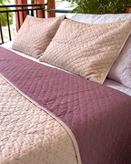 Dusky Rose Reversible Quilt Set
