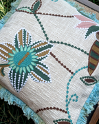 Turquoise Petal Cushion Cover