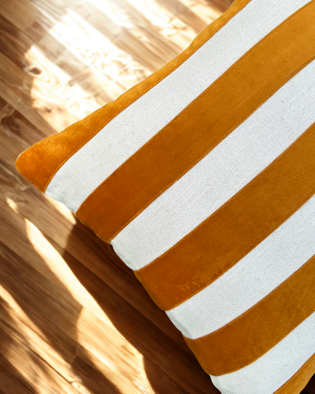 Amber Stripes Cushion Cover