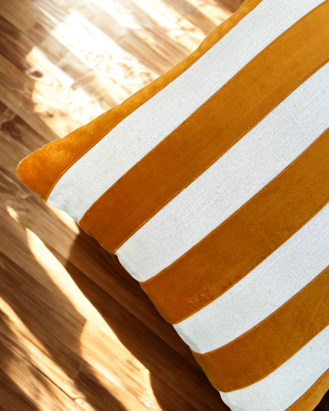 Amber Stripes Cushion Cover