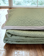 Sage Quilted Reversible Bedcover